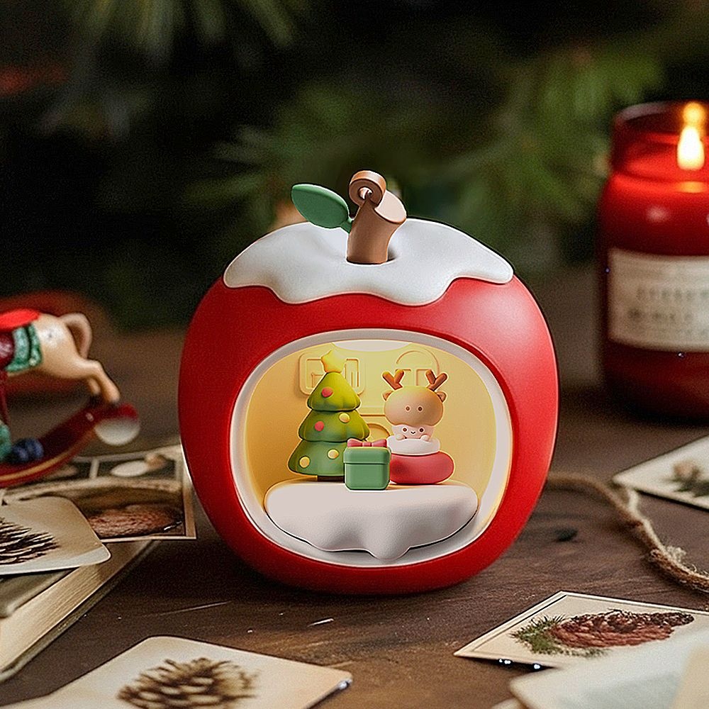 레토 크리스마스선물 무드등 애플하우스 LED 터치센서 사과 트리 인테리어 조명 LCM-AH04