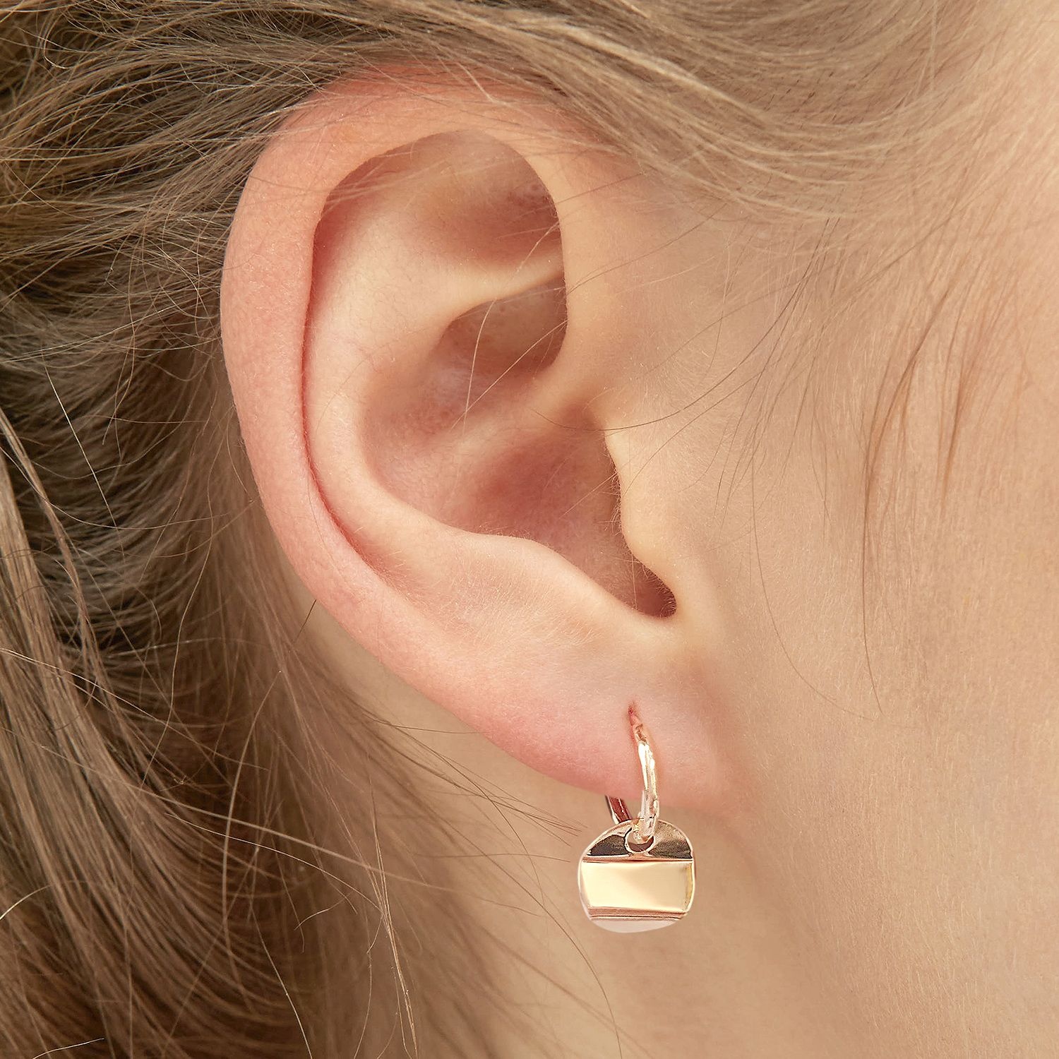 골드퀸즈] 14K 웨이브 코인 원터치 귀걸이