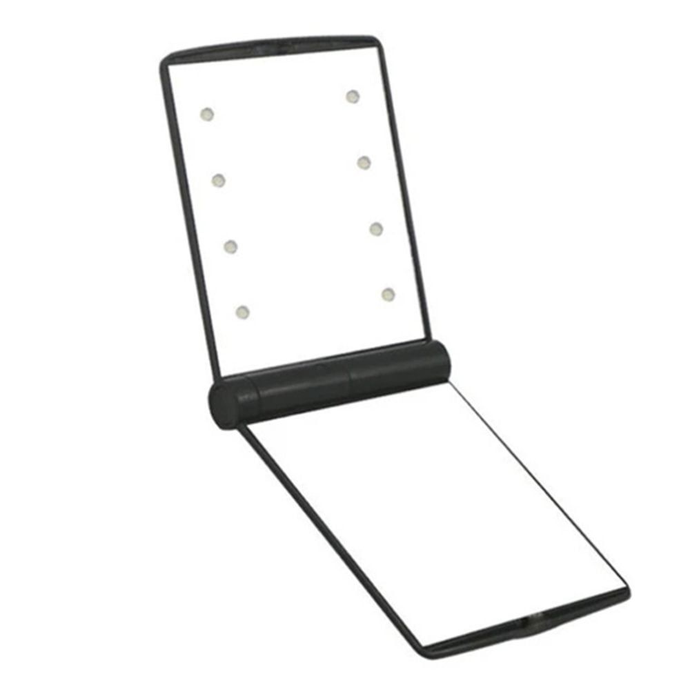 DSPartner LED 손거울 휴대용 미니 화장 스탠드거울 탁상거울 거울조명 크사밴