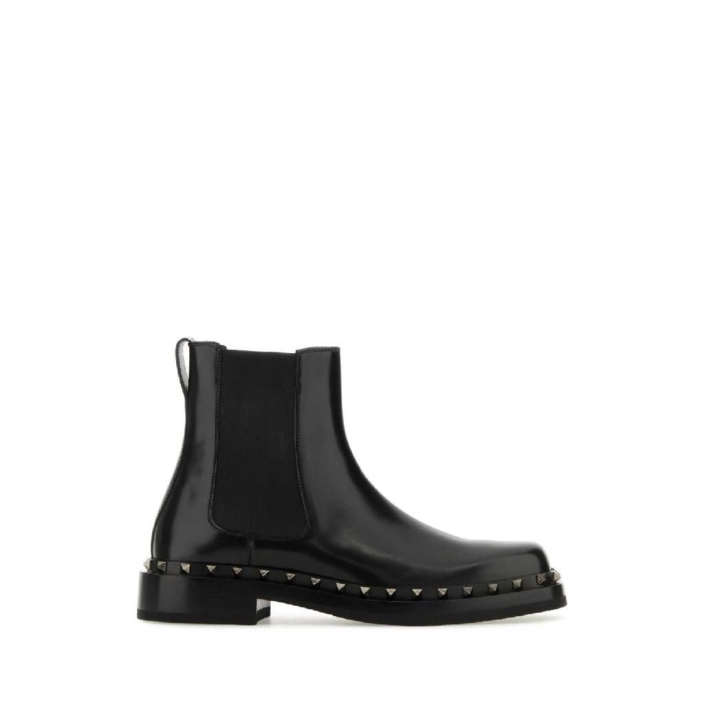 발렌티노 [X45]VALENTINO GARAVANI 3Y2S0H08PMA 0NO Black leather Rockstud M Way ankle boots 남성 첼시부츠 컴뱃부츠 데저트부츠 앵클부츠