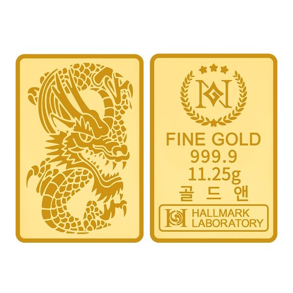골드앤금거래소 순금 24K 청룡 프레스 골드바_11.25g