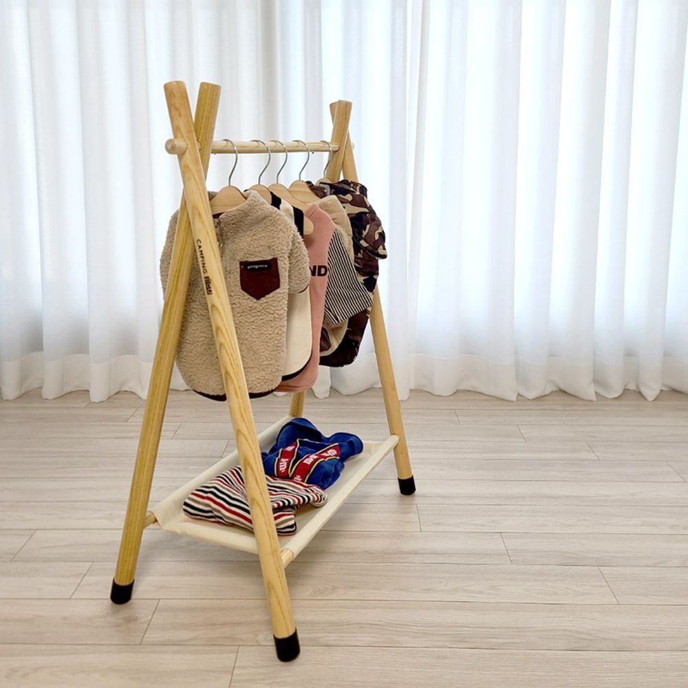 우드 강아지 수납장 옷장 인디언 원목 행거 반려동물용품 렌레린