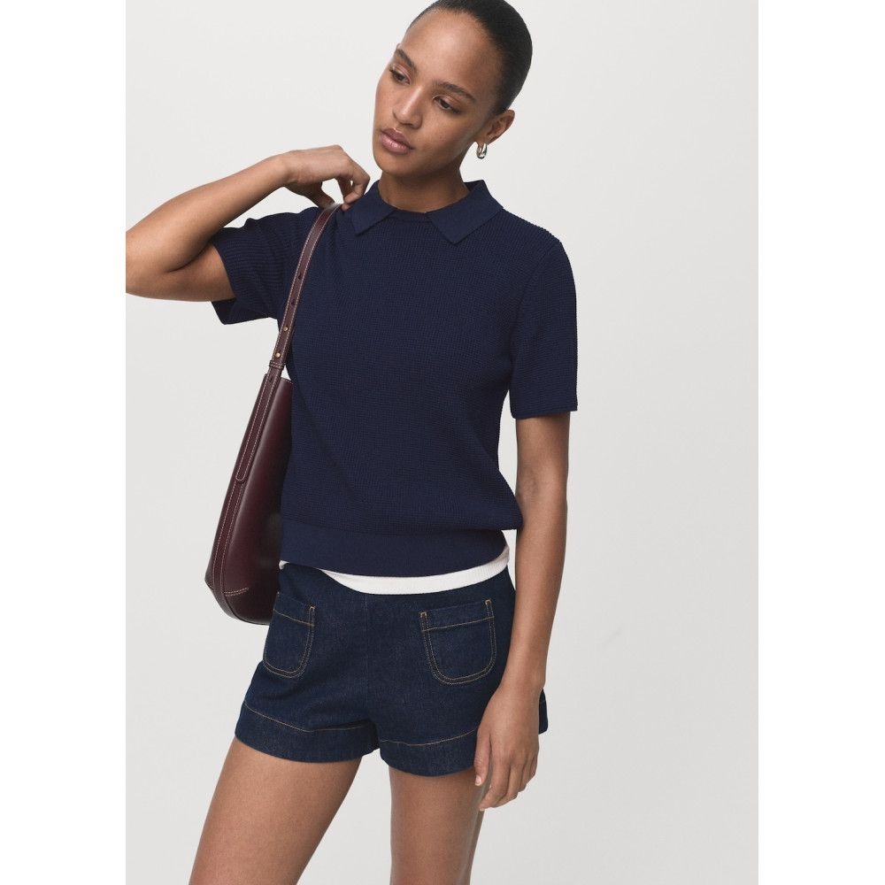 MANGO WOMAN 스웨터 RAYO Navy 17014140