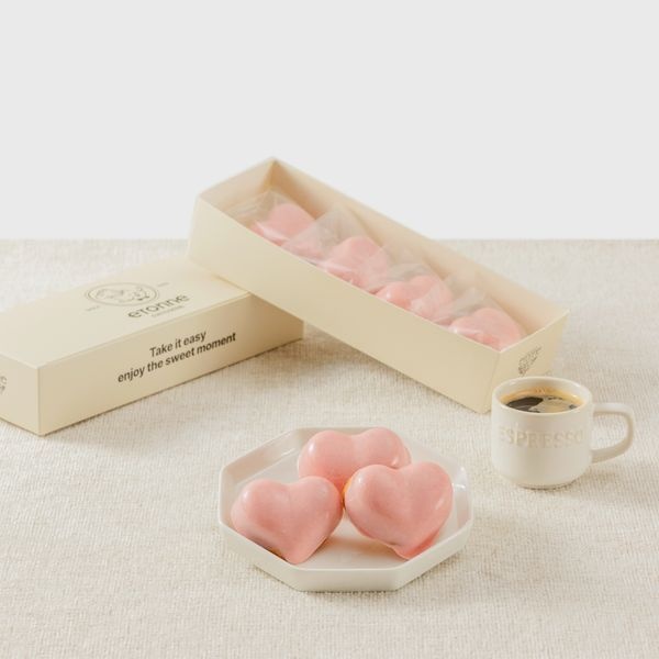 수예당화과자 수예당 핑크 하트 마들렌 4입 세트