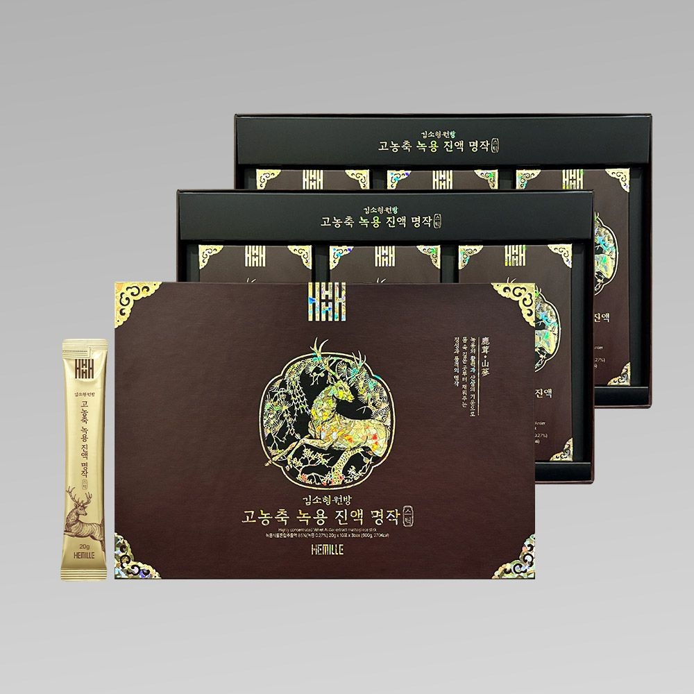 김소형원방 김소형 원장 고농축 러시아산 녹용 진액 스틱 명작 아바이스크 녹용즙 30포 x 2박스