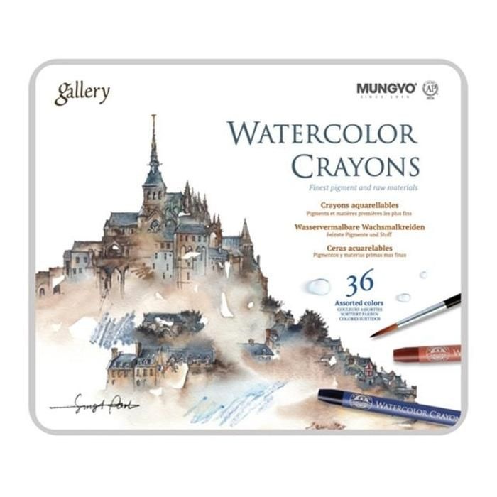 [아우트]문교 오일파스텔 수채크레용 MAC 36색