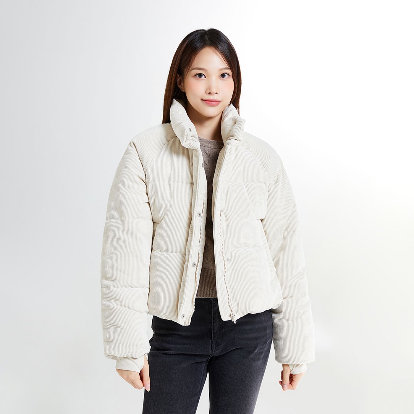 스파오 파스텔 푸퍼 (코듀로이)_SPJPE4TG02