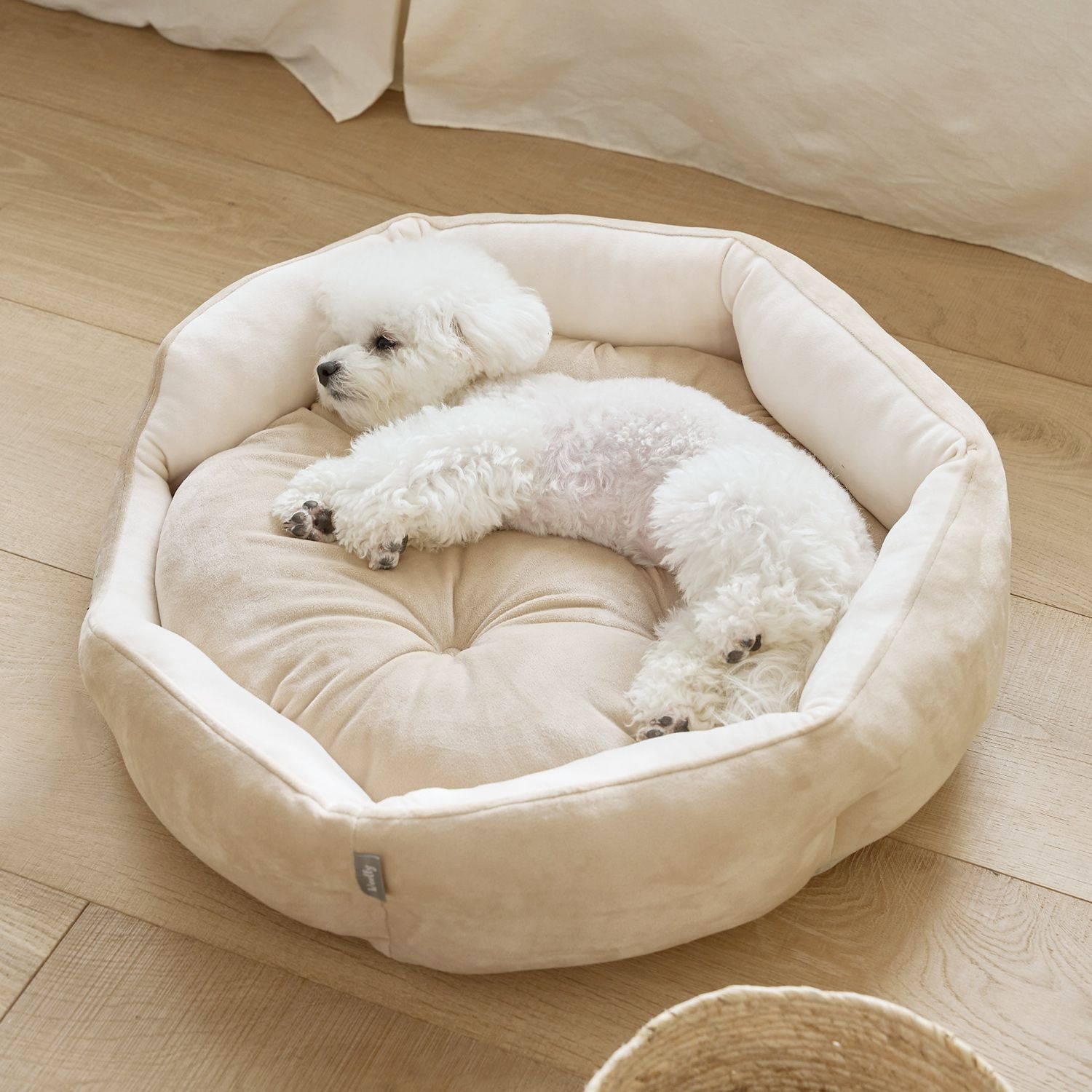 울리 [포토리뷰300P] 울리 플러피 라운드 애견방석 / 강아지 방석