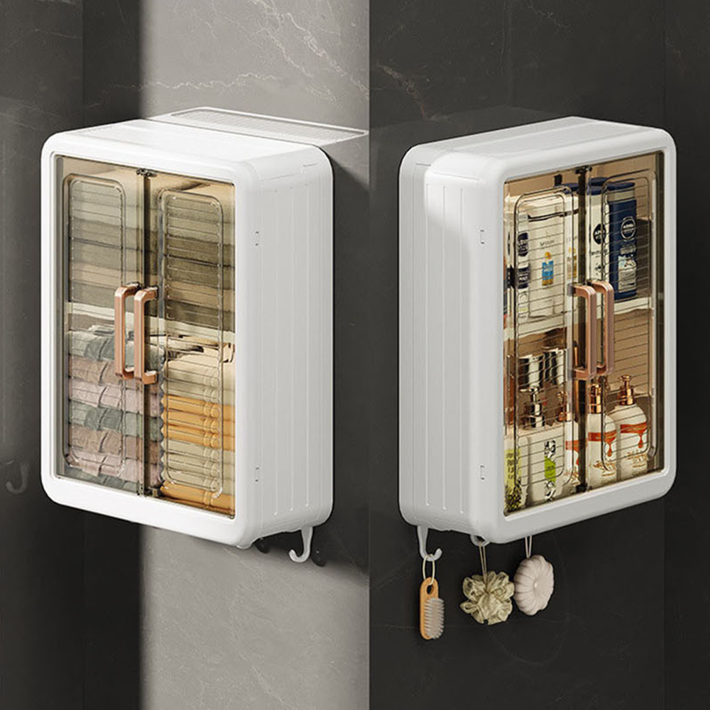 무타공 수납장 자취방 원룸 욕실 주방 벽걸이 선반 간편설치 수건함 조미료 정리대