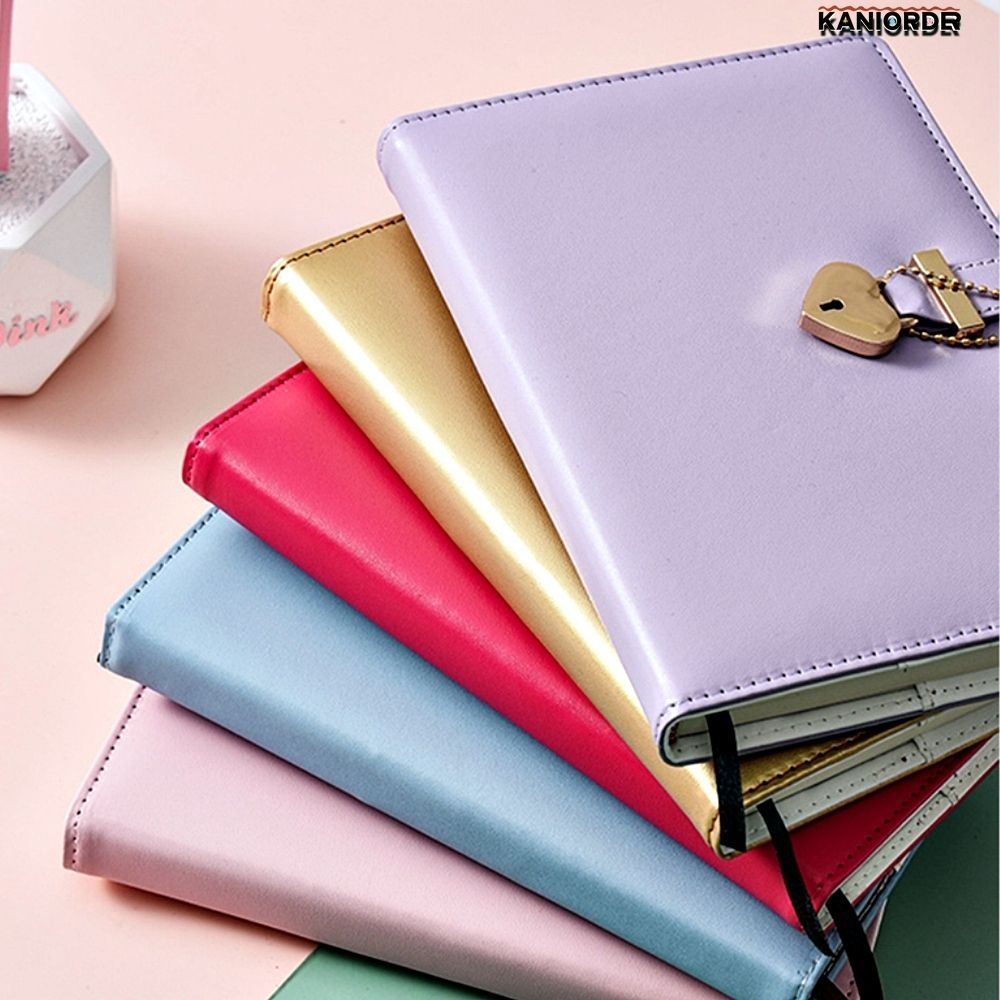 비밀 다이어리 교환 일기장 카드수납 태교 감사 일기 열쇠 노트 6컬러