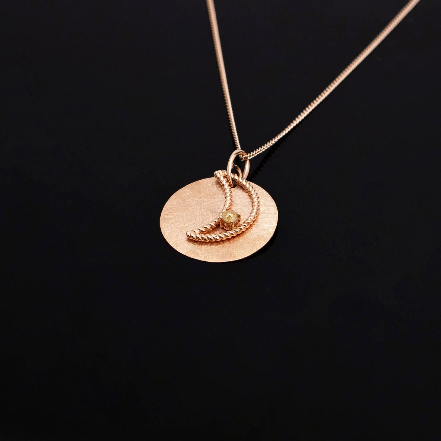 14k 초승달 코인 목걸이