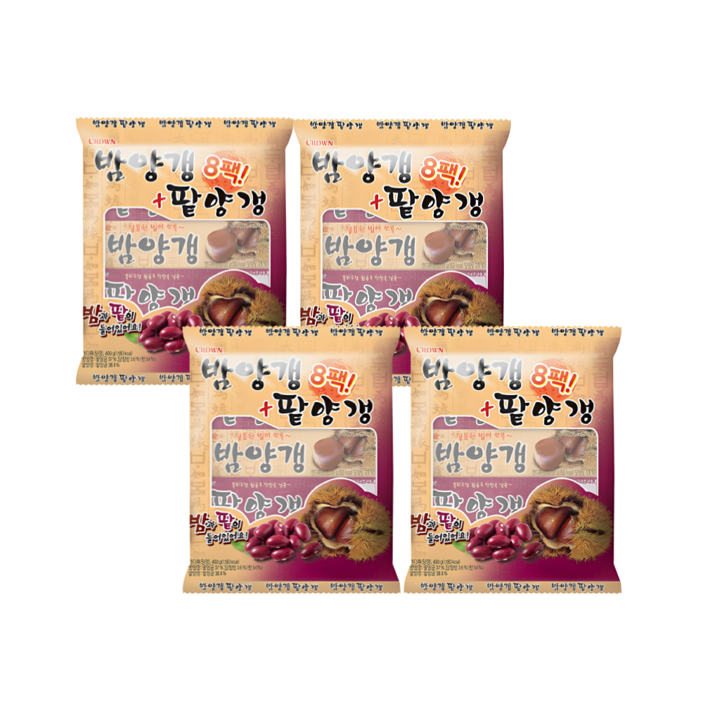 [오늘출발] 크라운 연양갱 8번들(밤양갱+팥양갱) 4팩(총32개)