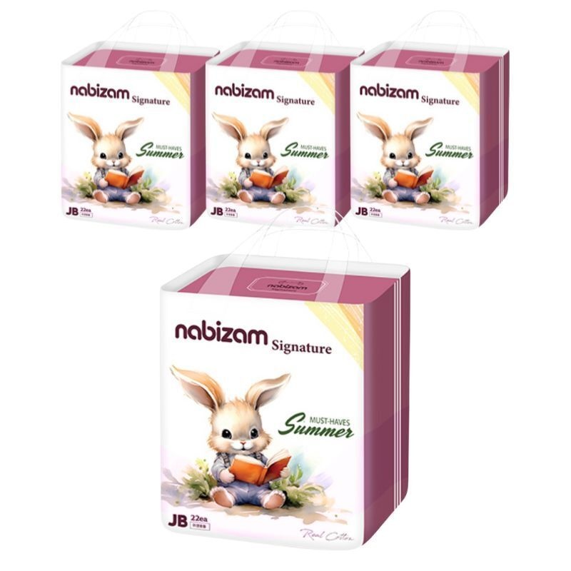 나비잠 시그니처(썸머팬티)▶점보형▶22매x4팩 순면함유 무자극원단 통잠 여름 기저귀