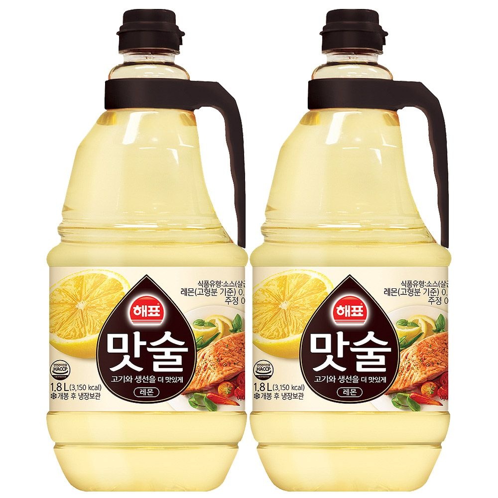 사조 해표 맛술 레몬 1.8L 2개