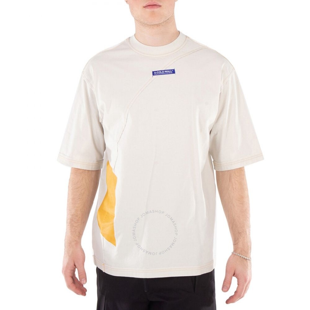 [해외] 남성 베이지 아스펙트 면 티셔츠 ACWMTS199-BEIGE