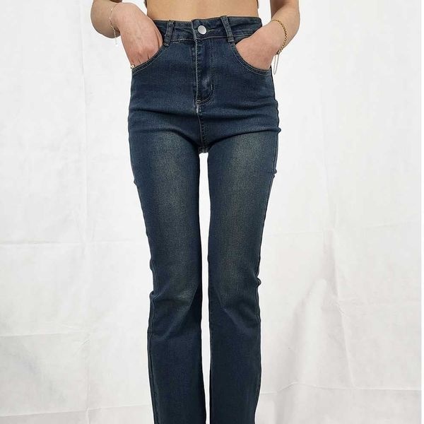 [하프클럽]모노무드 세미부츠컷 스판 데님팬츠 베이직 긴청바지 패셔너블