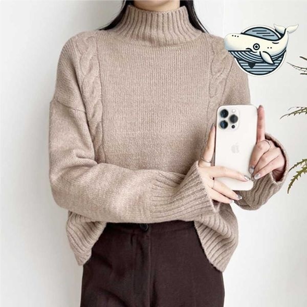 [하프클럽]모노무드 따뜻한 포근 니트 스웨터 여유핏 체형보완 겨울