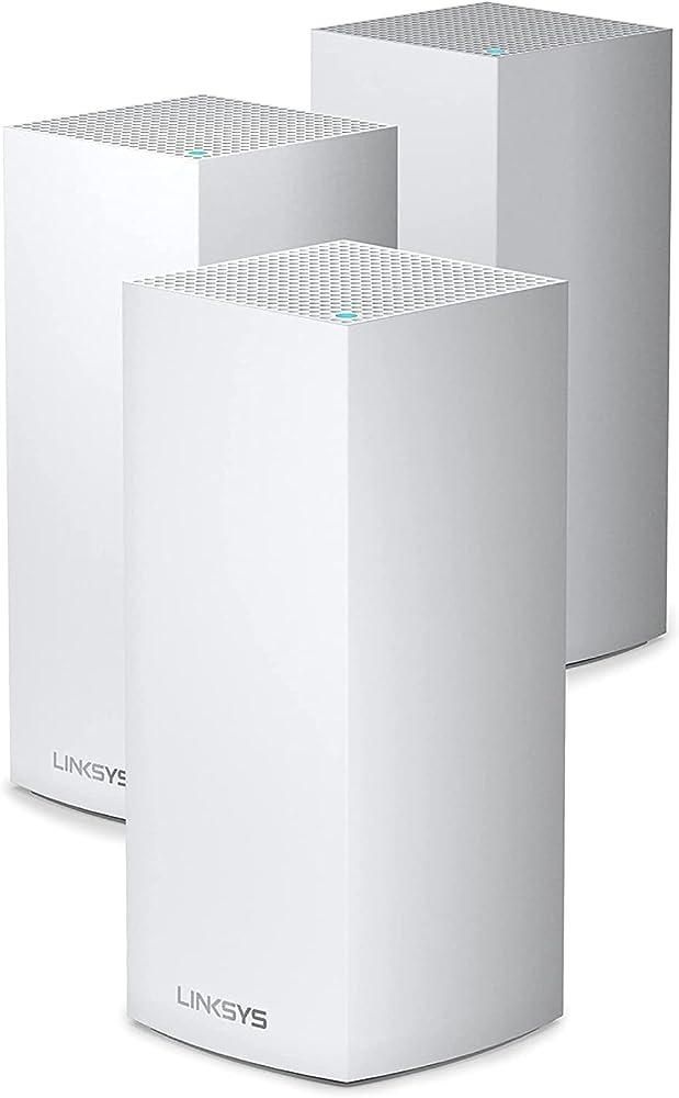 Linksys [해외] Linksys Velop WiFi 6 라우터 홈 Wi-Fi 메시 시스템, 트라이밴드, 8,100제곱피트 커버리지, 120개 이상의 장치, 최대 속도 (AX