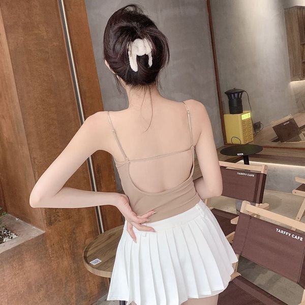 [하프클럽]모노무드 링크 하프문 크롭 나시티 SD-240523