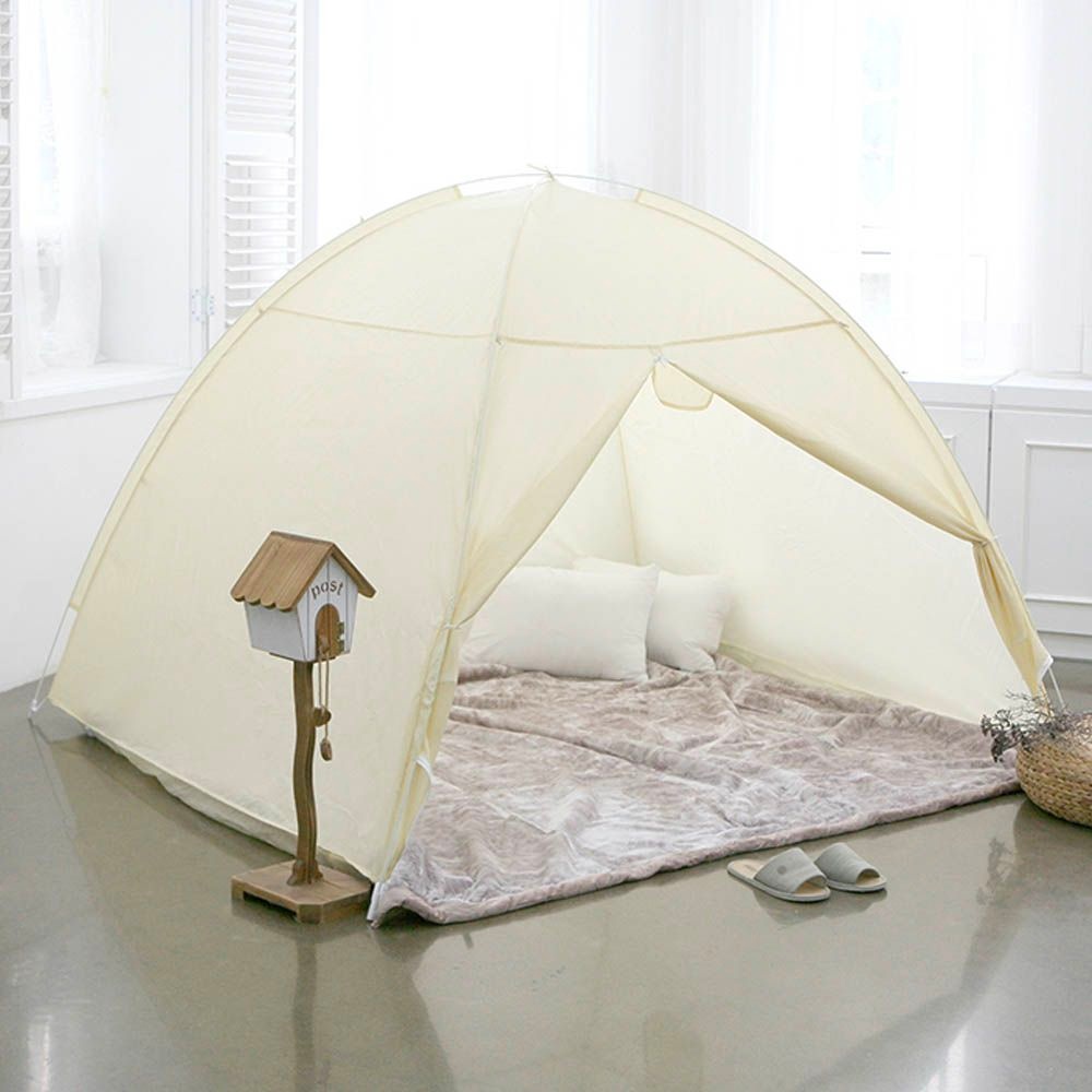 난방텐트 방한텐트 3인 실내 원터치 침대 보온 외풍차단 방풍 수면