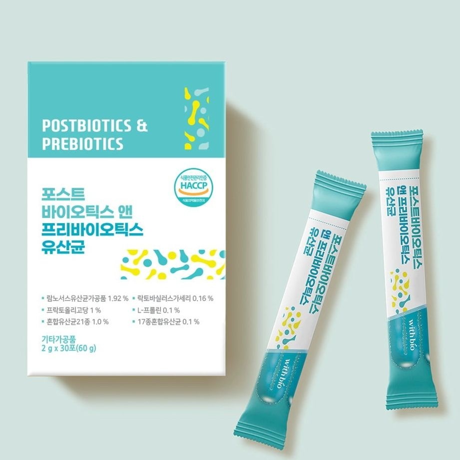 위드바이오 포스트바이오틱스 앤 프리바이오틱스 유산균 2g x 30포 x 3박스