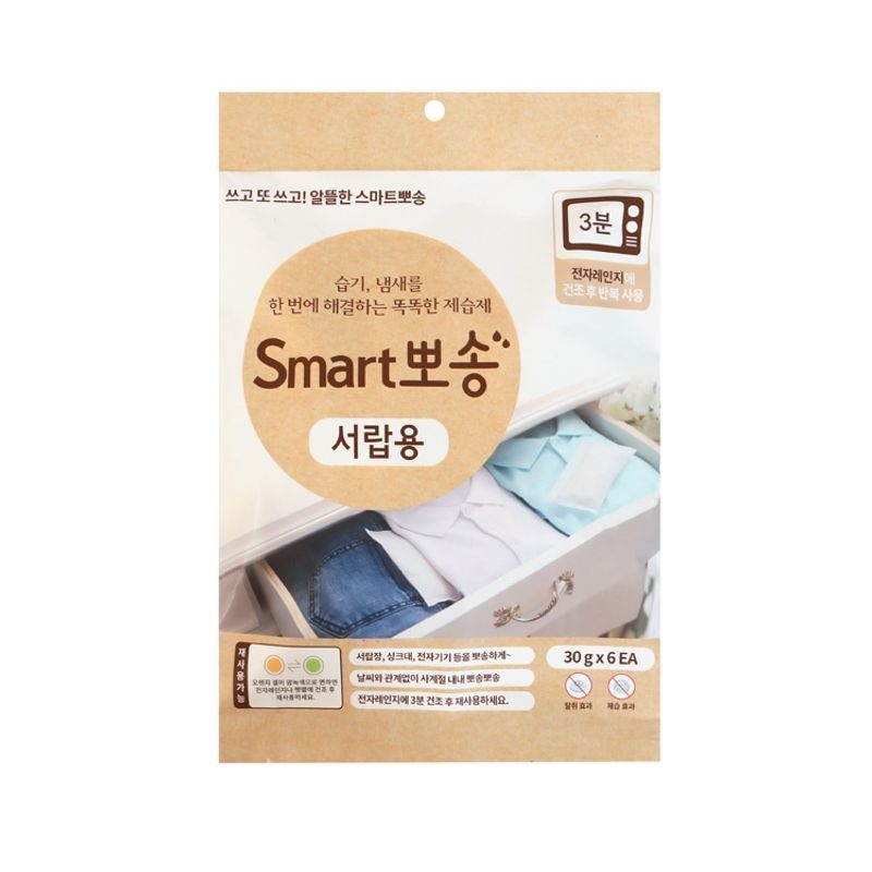 스마트뽀송 (습기제거제,탈취제) 서랍용 30g x 6EA