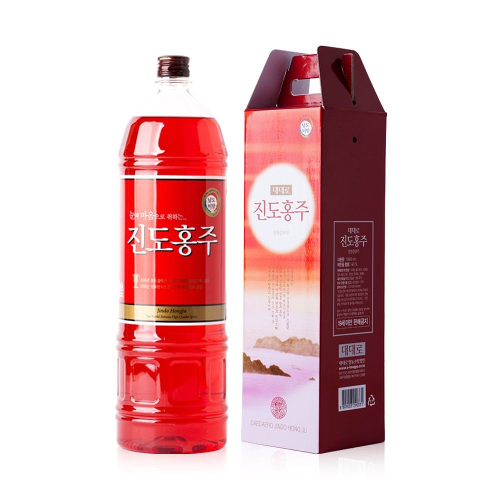 대대로영농조합 진도홍주 40도 1.8L 대용량 리큐르주