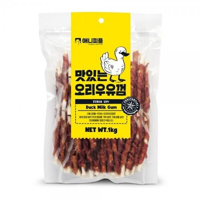키드펫 협력사 영양보충 오리고기 애견 우유스틱껌 P43195 덴탈간식