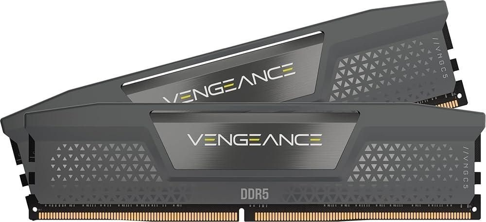 [해외] 커세어 벤전스 DDR5 RAM 64GB (2x32GB) 6000 CL30 AMD Expo iCUE 호환 컴퓨터 메모리 그레이 (CMK64GX5M2B6000Z30)