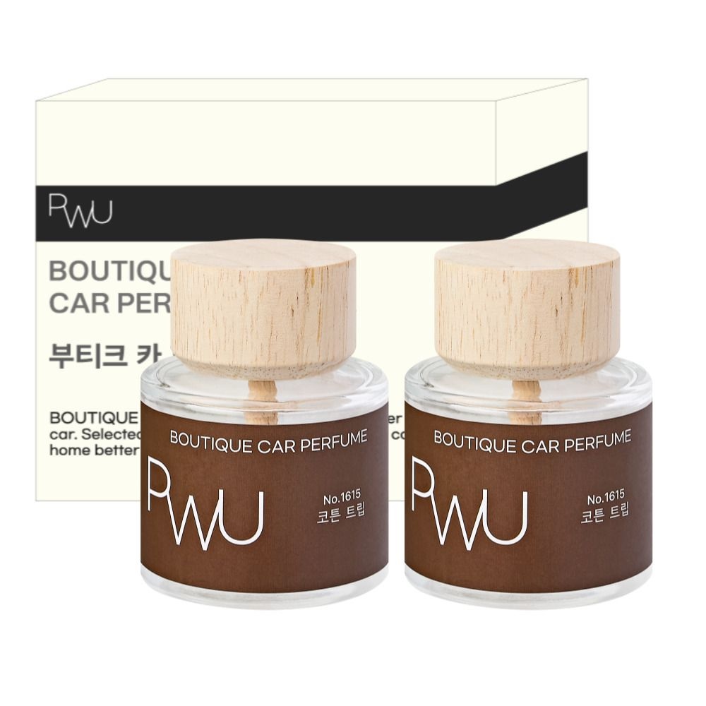 [30% 중복쿠폰] 1+1 알뜰구성 부티크 카 퍼퓸 디퓨저 차량용 프리미엄 방향제 50ml 자동차 냄새