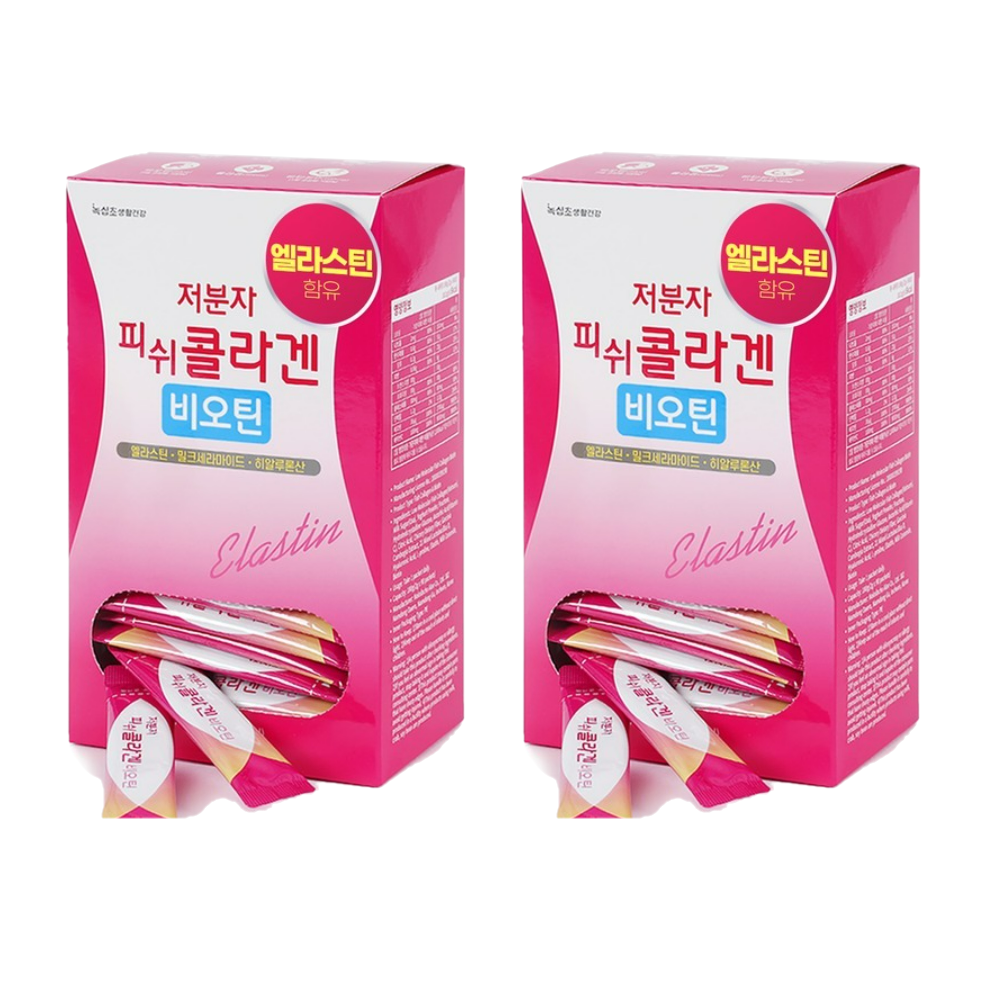 녹십초생활건강 녹십초 저분자 피쉬콜라겐 프랑스산 비오틴 2g 90포 2박스