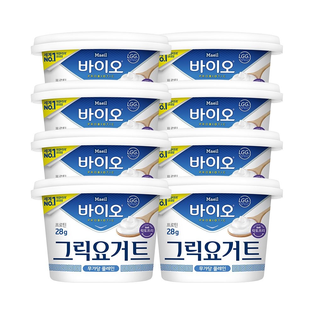 바이오 그릭요거트 무가당플레인 400g 8개