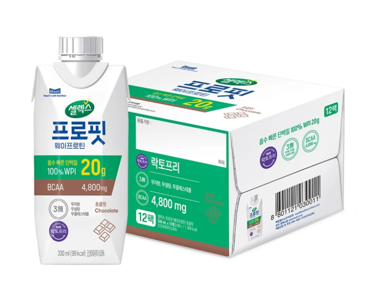 [온누리상품 상생페이백] 셀렉스 프로핏 웨이프로틴 드링크330ml 12팩