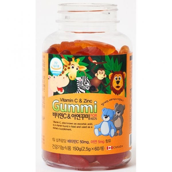 네추럴라이즈 비타민씨 비타민C 꾸미 아연 어린이 60구미 (1개월분)