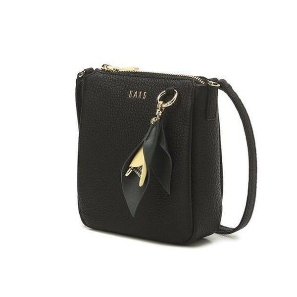 [정품] 닥스 가방 DCBA2F541BK [MISTY FLOWER] 블랙 참장식 가죽 미니크로스백