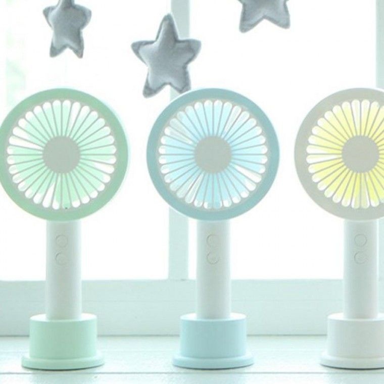 저소음 LED 귀여운 미니선풍기 용 휴대 손 원형선풍기