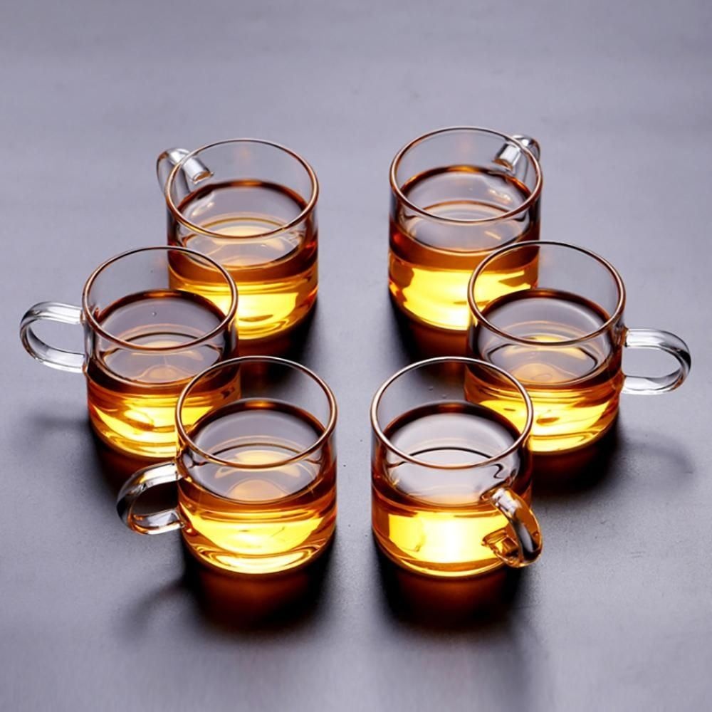 Well (로하티)마리 내열 유리찻잔 6p세트 손잡이 유리