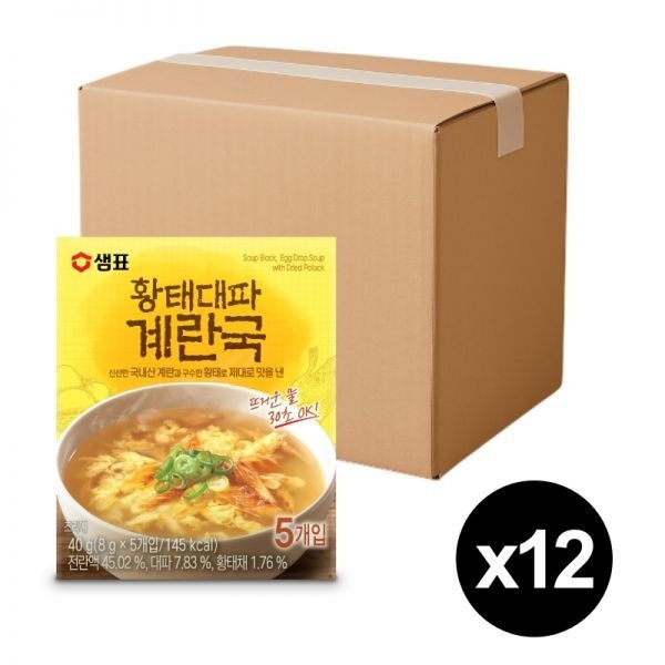 샘표 샘표 황태대파계란국 40g x 12개, 속풀이용 즉석국