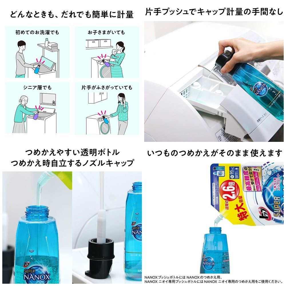 Lion Top Super Nanox 라이온 톱 슈퍼 나녹스 고농축 세탁세제 냄새 전용 (400+