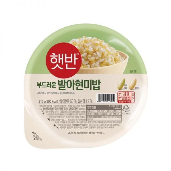 UnKnown [국내배송] CJ 햇반 발아현미밥 210g x 18