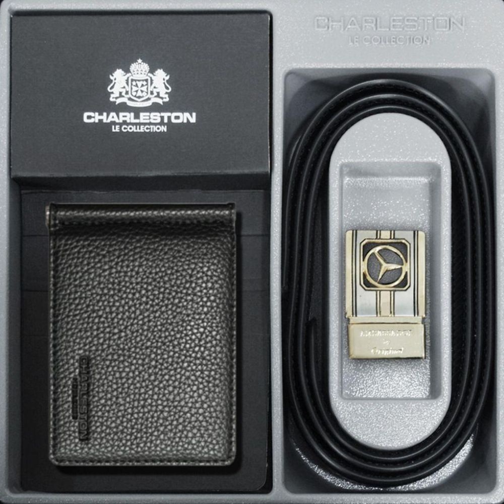 FBI KOREA 소가죽 지갑벨트 세트 브랜드 남성 정품 선물세트