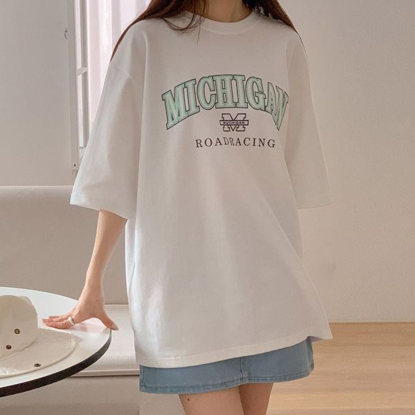 모노무드 [하프클럽]모노무드 빅사이즈 503 엠로고프린팅라운드면티 DSSU103