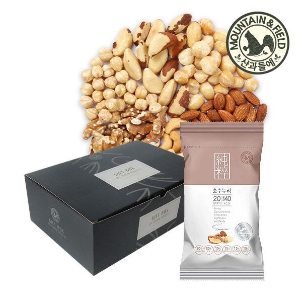 [산과들에] 하루견과  순수누리50봉 선물세트+쇼핑백