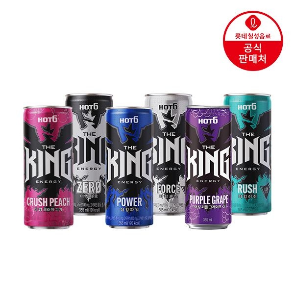 [오늘출발] 롯데칠성 (본사직영) 핫식스 더킹 6종 355ml 24캔 (포스/러쉬/펀치/파워/제로/퍼플)