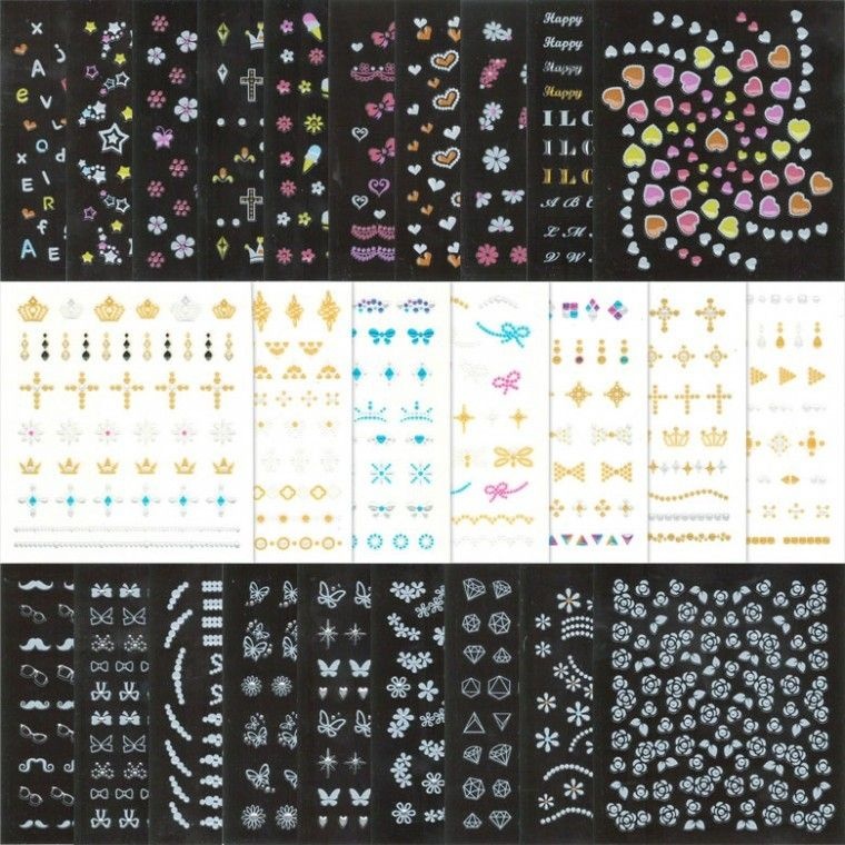 (10개)-스티커.네일.데코.쥬얼리.반짝이.악세사리.네일데코 아트핌 네일 데코 스티커