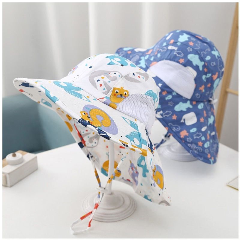 어린이용 여름철 자외선 차단 플랩캡 야외활동 썬캡