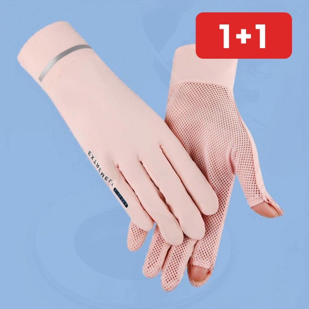 중국 여성 여름 쿨장갑 자외선차단 통풍 스마트폰터치 운전 라이딩 1+1