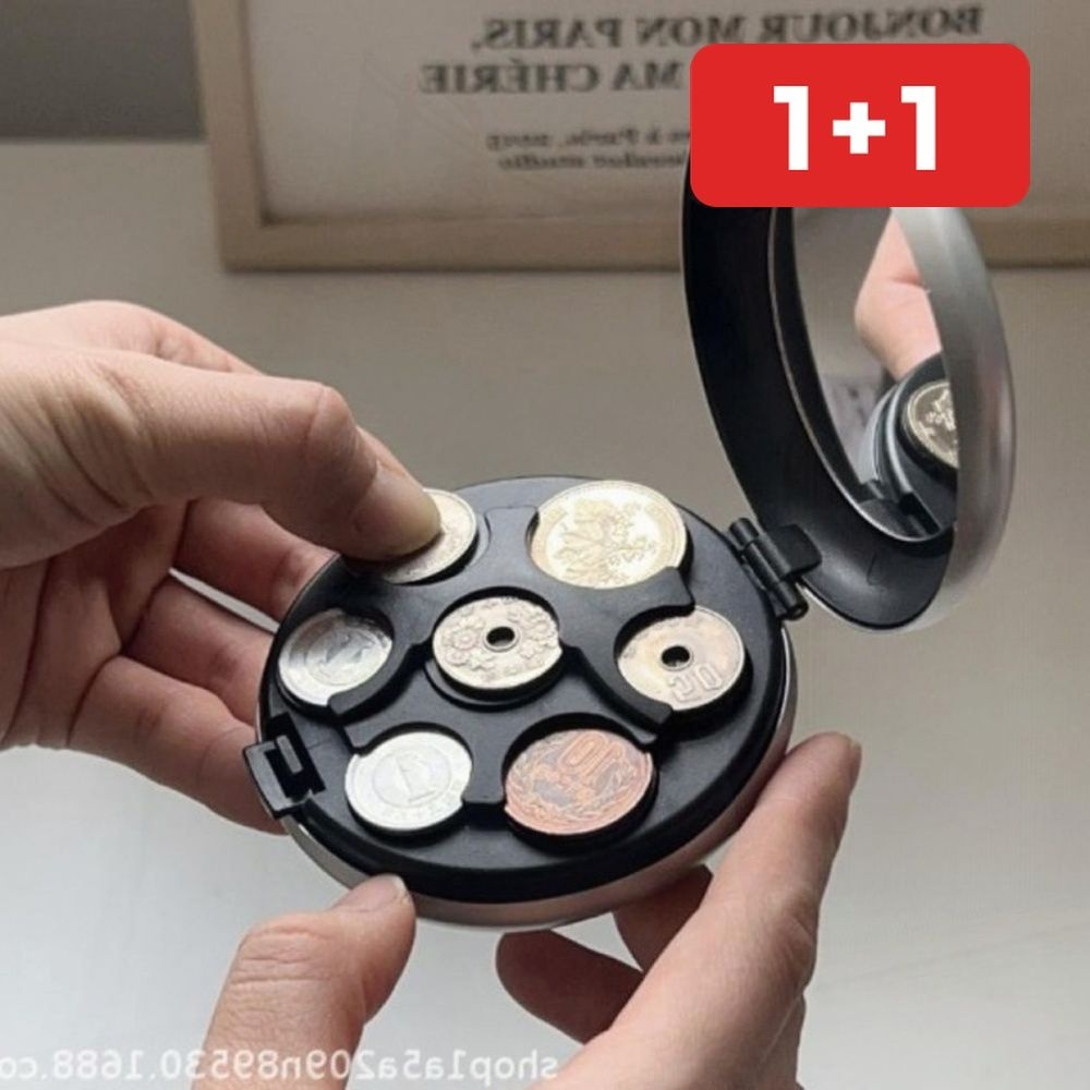 휴대용 동전 정리함 일본여행 엔화 동전지갑 케이스 1+1