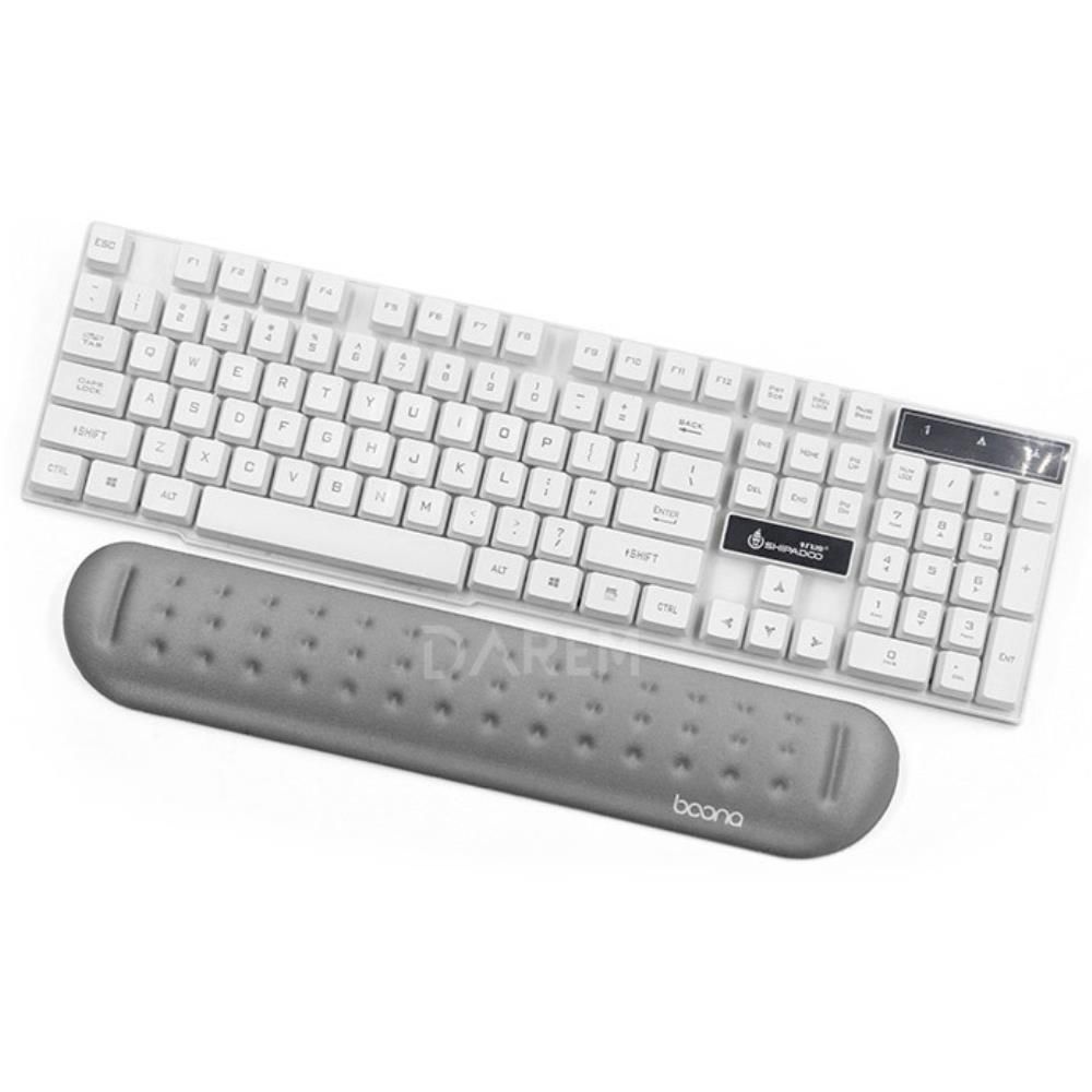 메모리폼 키보드 손목 받침대 지지대 쿠션 보호 패드 회사원 컴작업 편한