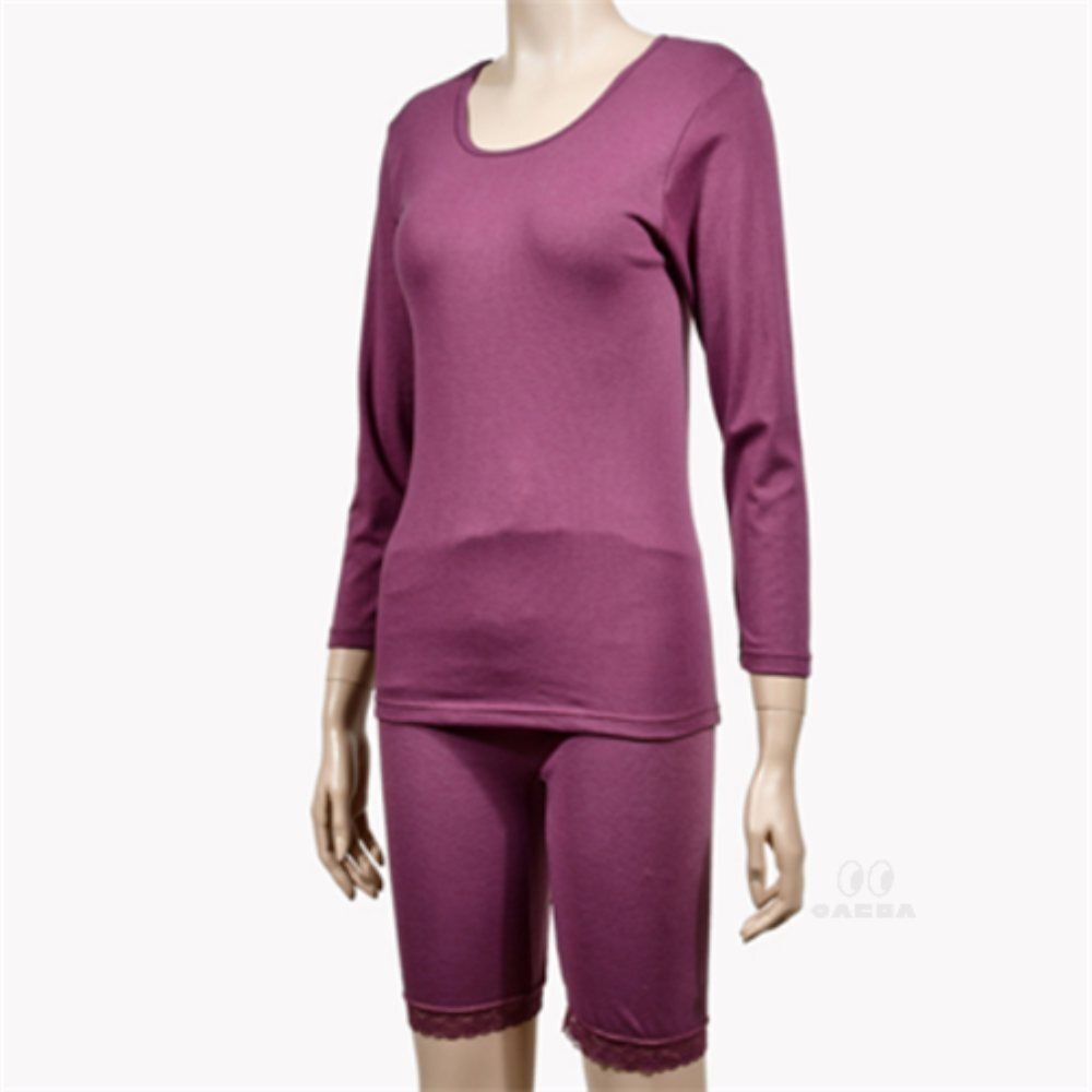 일상다많사 국산 복부 이중원단 하이웨스트 5부 반바지 기모 여성 내복 상하의 세트 안입은듯편한속옷 간절기파